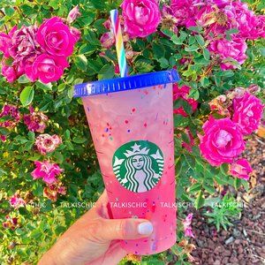 Starbucks Confetti Rainbow Color Changing Cups